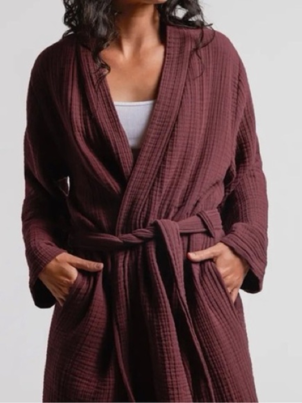 Parachute Cloud Cotton Burgundy Robe Size Large